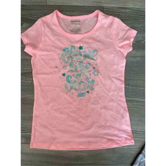 NWOT Skechers Active girls bundle of 6 t-shirts & tanks Size 5 - Picture 6 of 7